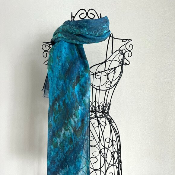 Origianl Art Scarf Wrap in Silk Modal Blend - Picture 6 of 10